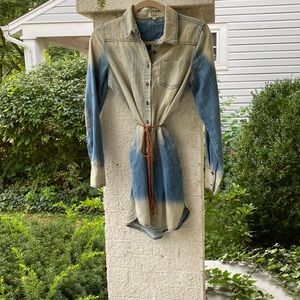 B_envied long sleeve denim shirt dress size S